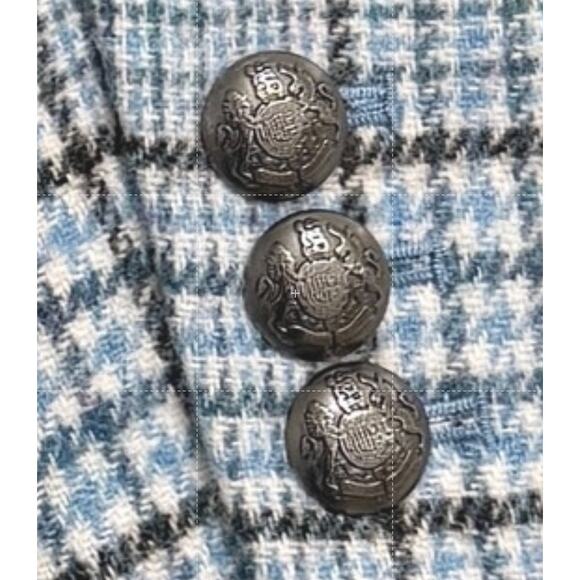 Talbot's Wool Blend Blue Plaid Classic Shetland Blazer 10P Classic - Picture 8 of 10